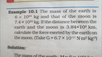 To calculate gravitational force exerted by Earth on Moon|Class 9 Physics |