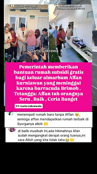 Pemerintah Beri Bantuan Tumah untuk Keluarga Affan