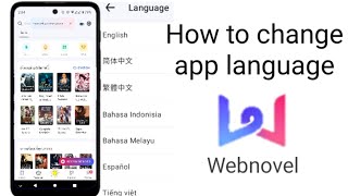How to change app language on Webnovel screenshot 2