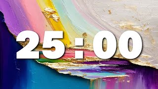 25:00 - Textured Rainbow Background Countdown Timer