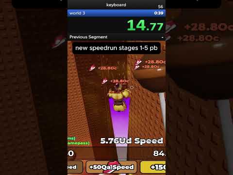 Stages 1-5 NEW PB Speed Keyboard Escape #roblox #speedrun