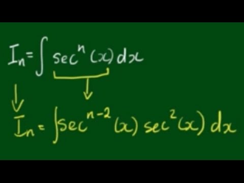 Reduction Formula For Integral Of Sec N X Dx Youtube