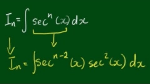 Reduction Formula for Integral of ∫sec^n(x)dx