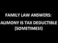 Is Alimony Tax Deductible?