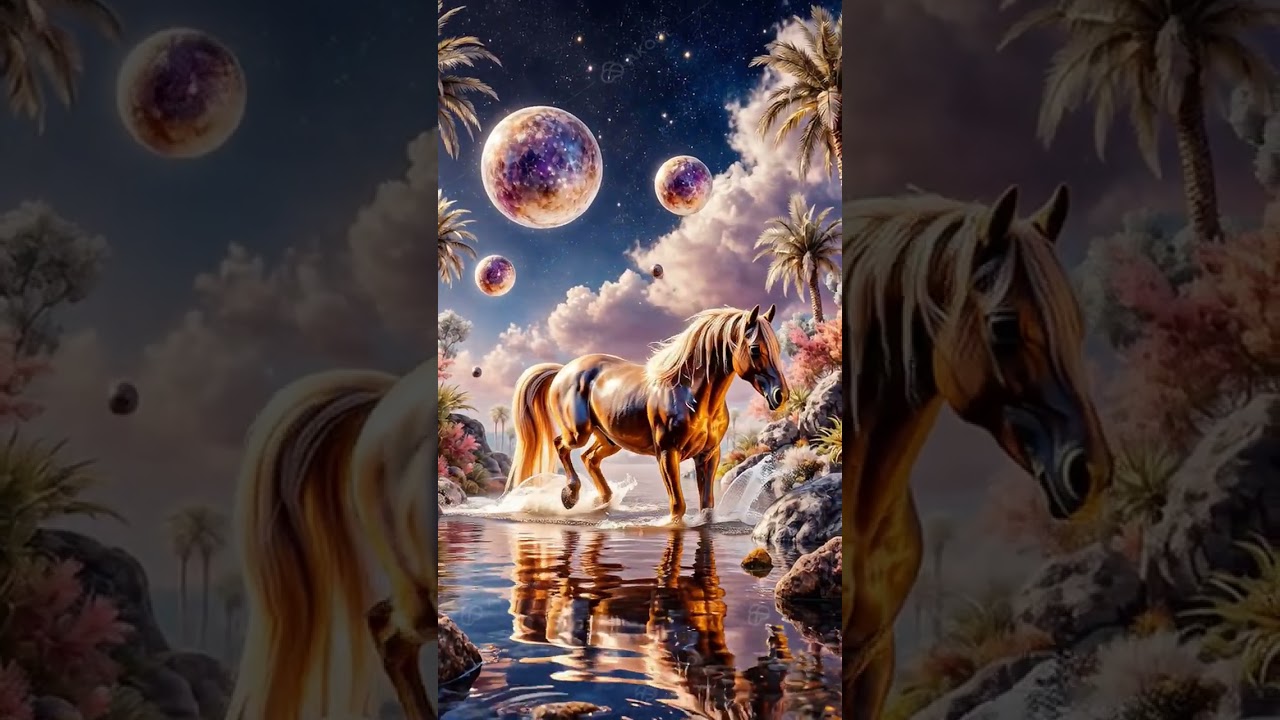 "A hyper-realistic 3D Horse 🐎 