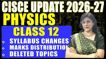 ISC CLASS 12 | PHYSICS REVISED SYLLABUS & MARKS ALLOCATION 2025-26