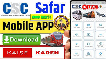 CSC Safar mobile app download kaise kare | How to download CSC Safar mobile app |