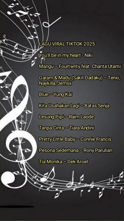 You'll be in my heart - NIKI  | MANGU - FOURTWNTY || LAGU POP TERPOPULER 2025 #laguviraltiktok2025