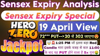 Sensex Expiry Day Strategy | Sensex Expiry Day Hero Zero Strategy & Sensex Prediction For 19th Apr