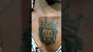 Lion tattoo in chest , by Enba Arts and Tattoos, contact for details 8531997160