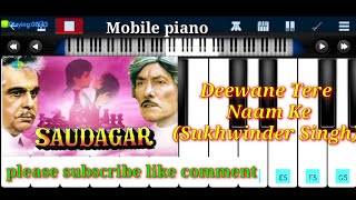 Deewane Tere Naam Ke (Sukhwinder Singh) music 🎹 tone 🎶 #mobail_piano