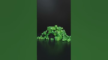 Minecraft Blender Animation. #creeper #minecraft #blender #simulation