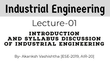 Industrial Engineering | Lec-01 | Introduction and syllabus discussion | Target IES