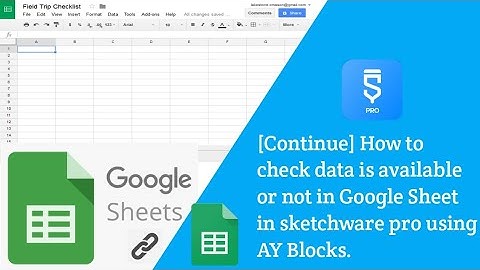[Continue] How to check data is available or not in Google Sheet in sketchware pro using AY Blocks.