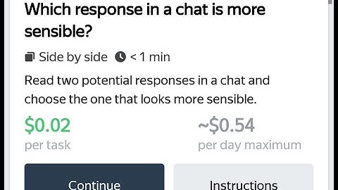 Which response in a chat is more sensible? 0.02$ Per Task