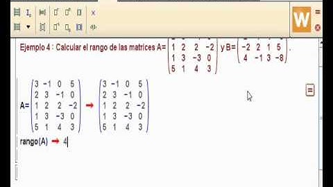 Tutorial Wiris (La Web del Profe de Mates) Video 11: Operaciones con matrices y determinantes II