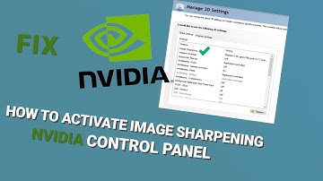 NVIDIA IMAGE SHARPENING EASY FIX