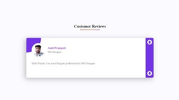 Customer Reviews Slider Using HTML CSS JavaScript | Testimonial Slider Design Step by Step