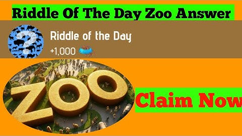 Riddle Of The Day Zoo 17 December | Zoo Riddle Of The Day | Riddle Of The Day Zoo