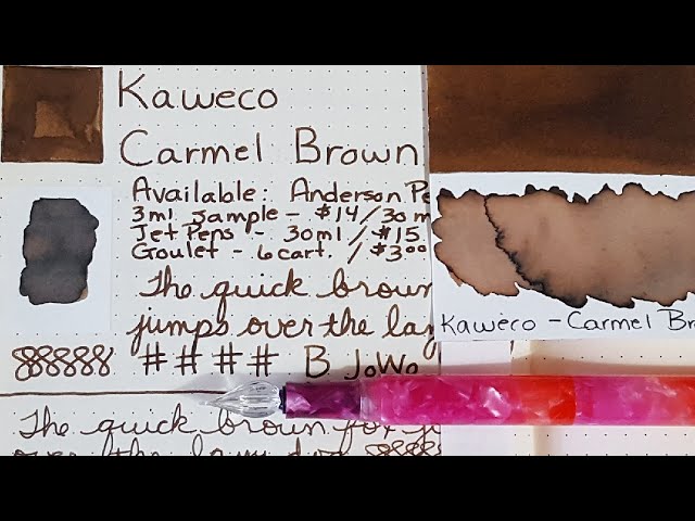 NID. Kaweco's Caramel Brown. I did not expect to love this ink as much as I  do. My favorite brown so far. (And I've tried a few). Goes extremely well  with everything