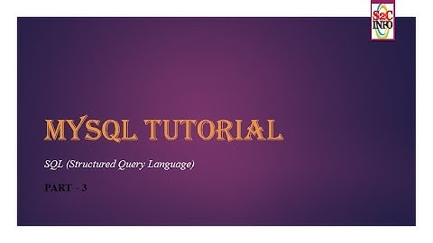 SQL TUTORIAL 3 ON XAMPP SERVER