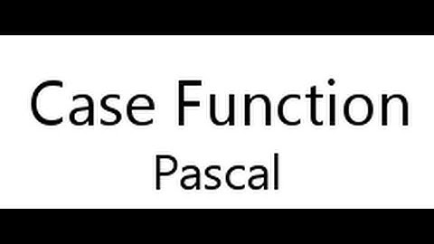pascal tutorial-8 case function