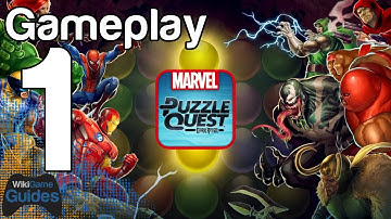 Marvel Puzzle Quest Gameplay Part 1 iPad iPhone iOS Android | WikiGameGuides