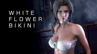 Aerith in White Flower Bikini ★ Resident Evil 2 Remake x Final Fantasy 7 Remake Mods