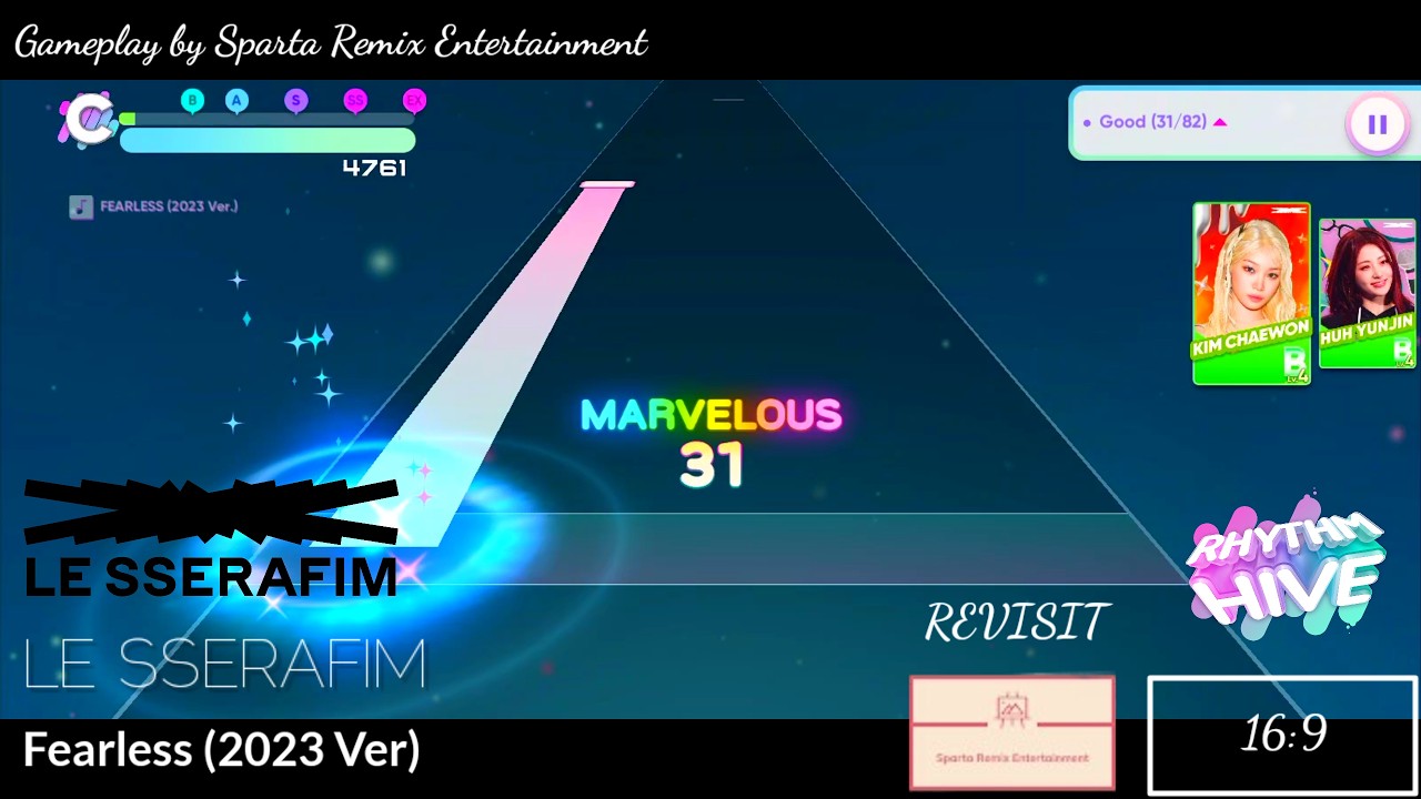 Rhythm Hive, REVISIT} LE SSERAFIM (르세라핌) - Fearless (2023 Ver