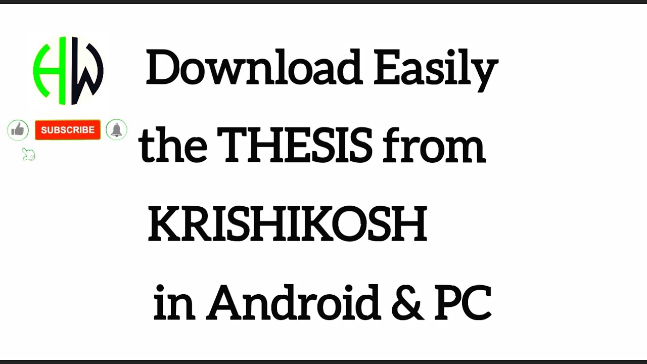 How to download thesis from krishikosh