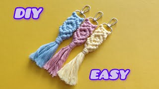 EASY MACRAME KEYCHAIN MAKING | KOLAY MAKROME ANAHTARLIK YAPIMI