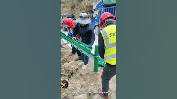 Each guardrail installed firmly by workers 🛠