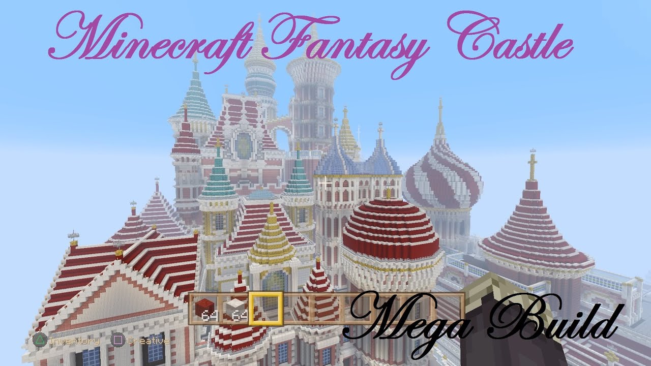 (UK) Minecraft Mega Build Fantasy Castle Epic 4 year build  Live Stream PS4 Now.