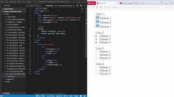 Table Style - Tablo Stili ( HTML - CSS ) ( 24. Ders )