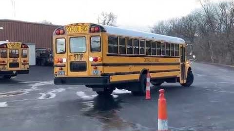 School Bus Skills, reverse serpentine conventional school bus