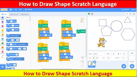 #scratch How to Draw Different Shapes in Scratches Language Square Triangle Circle Pentagon Hexagon