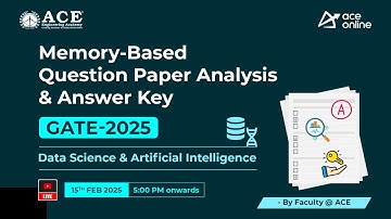 GATE 2025 Data Science & Artificial Intelligence: Memory-Based Question Paper Analysis & Answer Key