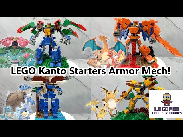 I built all three Kanto Starters  LEGO Pokemon MOC Review 