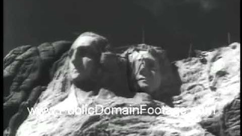 1941 FDR Unveils the Mount Rushmore National Memorial PublicDomainFootage.com