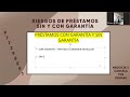 RIESGOS DE PRÉSTAMOS SIN Y CON GARANTÍA