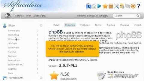 How to install phpBB from Softaculous