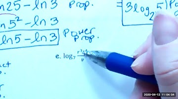 6-5 Video Properties of Logarithms