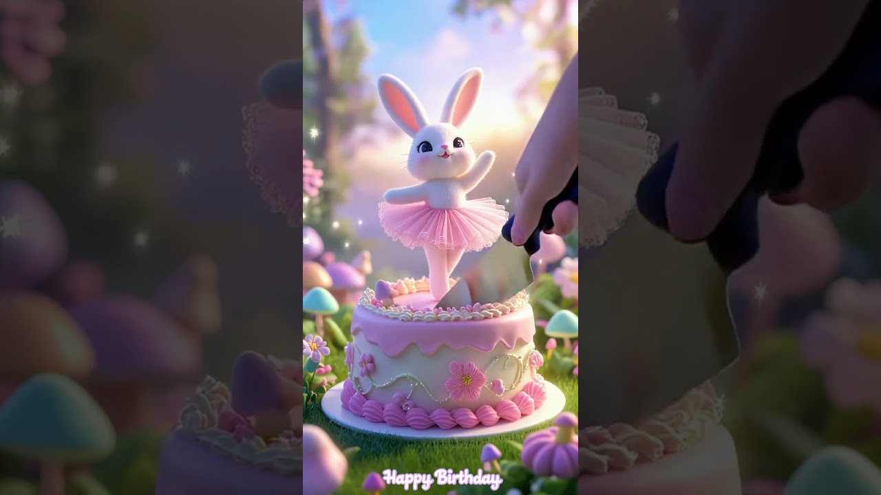 Ballet Bunny Cake with Candy Garden Magic 🐇💕