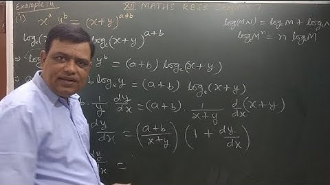 Differentiation class 12 RBSE CHAPTER 7 Example 14 (i) solution , IMPORTANT