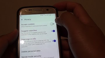 Samsung Galaxy S7: How to Enable / Disable Internet Cookies