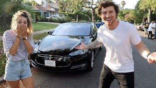 SURPRISING MY GIRLFRIEND WITH A NEW TESLA!!