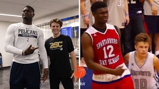 Zion Williamson Reunites With High School Opponent Bryson Bishop