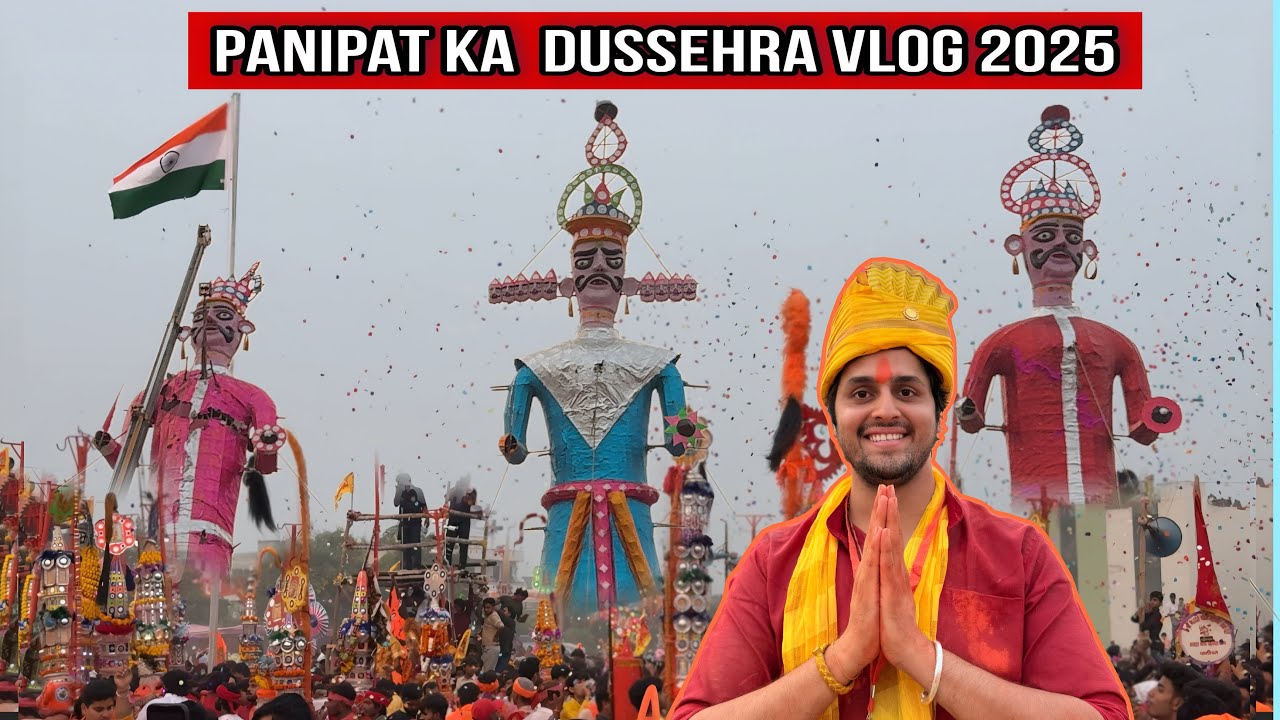 Panipat Ka Dussehra 2025 | Hanuman Swaroop & Ravan Dahan Live | Asli Mela Vlog