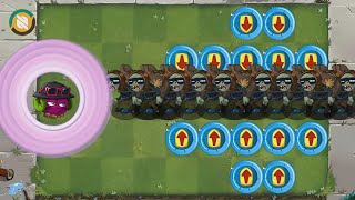 100 PLANTS MAX LEVEL Vs 150 Bandit Zombie - Plants Vs Zombies 2