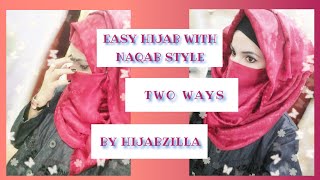 How To Wear Simple Hijab With Naqab || Hijabzilla❤️️